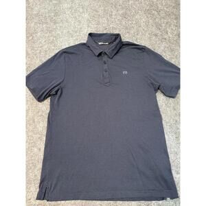 Travis Mathew Polo Navy Blue Shirt Mens L Performance Golf Outdoor Pima Cotton